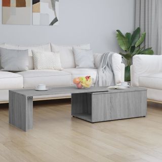 kohvilaud, hall Sonoma tamm, 150x50x35 cm, tehispuit