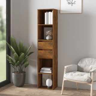 Книжный шкаф, дымчатый дуб, 36 x 30 x 171 см, искусственное дерево