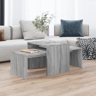kohvilaudade komplekt, hall Sonoma, 100x48x40 cm, tehispuit