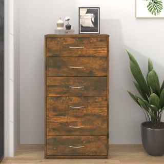puhvetkapp 6 sahtliga, suitsutatud tamm, 50x34x96 cm, tehispuit