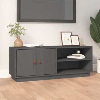 Тумба под телевизор, серая, 105 x 34 x 40 см, сосна