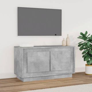 Тумба под ТВ, бетонно-серая, 80x35x45 см, искусственное дерево