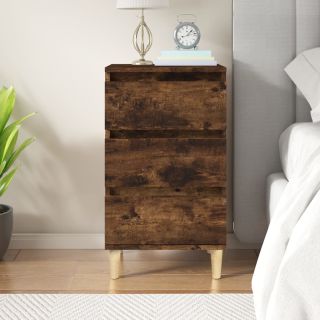 тумбочка прикроватная, копченый дуб, 40x35x70 см, искусственное дерево