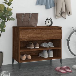Тумба для обуви, копченый дуб, 70 x 36 x 60 см, искусственное дерево