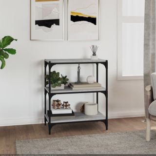 Книжный шкаф, Sonoma Grey, 60 x 33 x 70,5 см, искусственное дерево и сталь