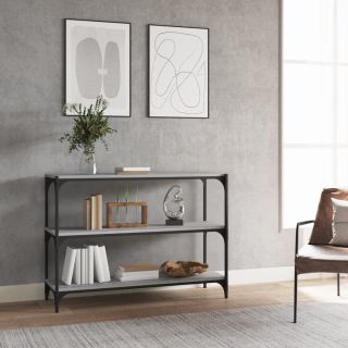 Книжный шкаф, Sonoma серый, 100x33x70,5 см, искусственное дерево и сталь
