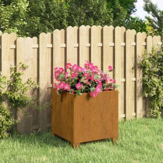 jalgadega taimekast, rooste, 32x30x33 cm, Corten teras