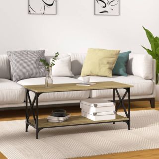 kohvilaud, must, 100 x 45 x 45 cm, tehispuit ja raud