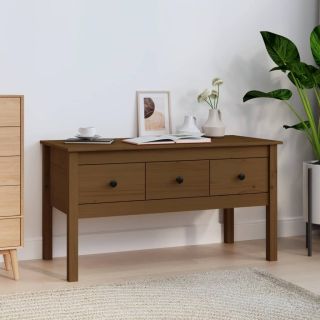 kohvilaud, meepruun, 102 x 49 x 55 cm, männipuit