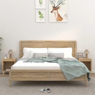Прикроватные тумбочки 2 шт., дуб Сонома, 40 x 35 x 50 см