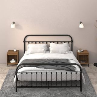 тумбочки прикроватные 2 шт., коричневый дуб, 40 x 35 x 50 см