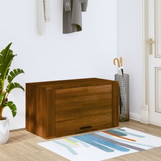 Настенный шкаф для обуви, коричневый дуб, 70 x 35 x 38 см