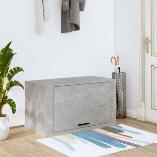 Настенный шкаф для обуви, бетонно-серый, 70x35x38 см, искусственное дерево