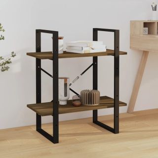 книжная полка, коричневый дуб, 60x30x70 см, искусственное дерево