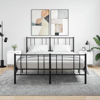тумбочки прикроватные 2 шт., белые, 40 x 30 x 50 см, искусственное дерево