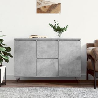 puhvetkapp, betoonhall, 104 x 35 x 70 cm, tehispuit