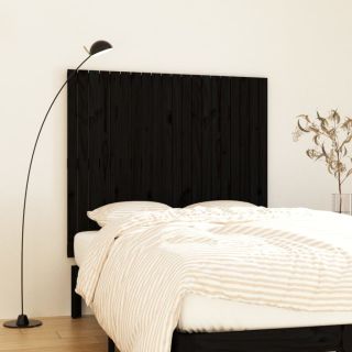 seinale kinnitatav voodipeats, must, 127,5x3x110 cm, männipuit