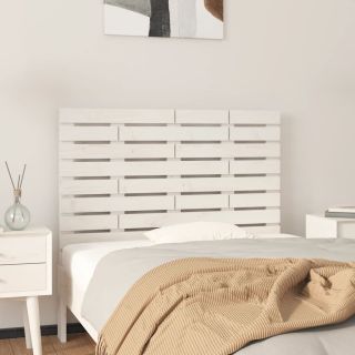 seinale kinnitatav voodipeats, valge, 81x3x63 cm, männipuit