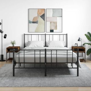 Прикроватные тумбочки 2 шт., дымчатый дуб, 40 x 41 x 50 см, искусственное дерево