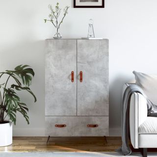 kõrge kapp, betoonhall, 69,5 x 31 x 115 cm, tehispuit