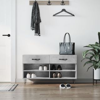 jalatsipink, betoonhall, 102 x 35 x 55 cm, tehispuit