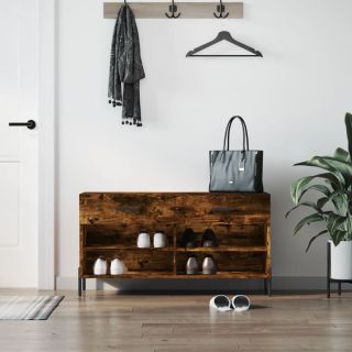 jalatsipink, suitsutatud tamm, 102 x 35 x 55 cm, tehispuit