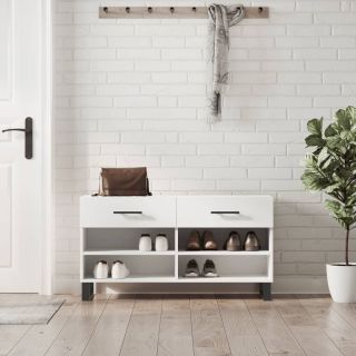 jalatsipink, valge, 102 x 35 x 55 cm, tehispuit
