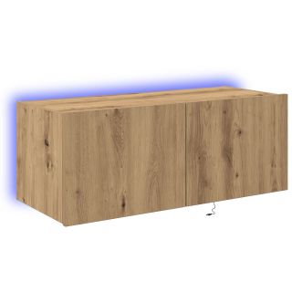 TV Seina Kapp LED Valgustitega, Artisan Tamme 80x35x31 cm