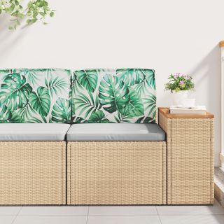Välikujuline padi Lehe muster Polüester 50 x 12 x 40 cm
