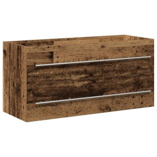 Vannitoa Valamu Kapp Vana Puit 100x38,5x48 cm Töödeldud Puit