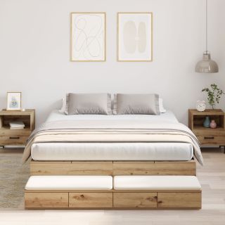 Hoiuvoodi Raam Artisan Oak 160x200 cm