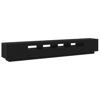 TV alus LED-valgustitega, must tamme, 260x35x40 cm, tehispuit