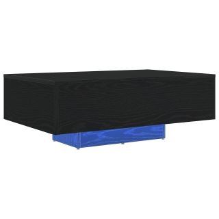 Kohvilaud LED Valgustusega Must Tamme 85x55x31 cm