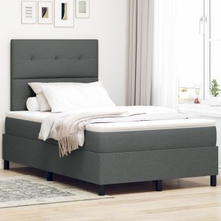 Box Spring voodi madratsiga Tumedashall 120x200 cm Kangas