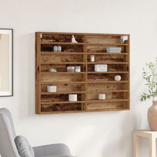 Vitrine Kabinet Vanast Puidust 100x8,5x75 cm Töödeldud Puit