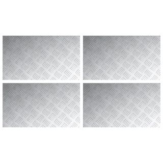Alumiiniumist checker plaatide komplekt, 4 tükki, libisemisvastane, 70x40 cm