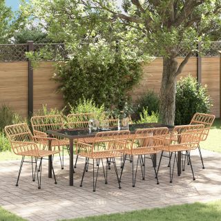 9 Osaline Aiatoolide Komplekt Prune Polü Rattan