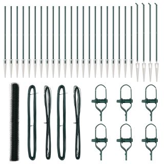 Kuusnurkne Aed Roheline 1.5x50 m Teras,Aia Postid Välk 13 tk Ø32 mm 170 cm Galvaniseeritud Teras