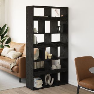 Ruumi Jaotur 2 tk Must tamm 100x33x187,5 cm Tehispuit