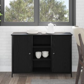 kapp Must tamm 100x35x70 cm Tehispuit ja teras