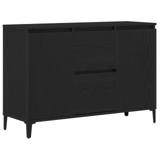 Kõrge Loomulik Must Kapp 104x35x70 cm Töödeldud Puidust