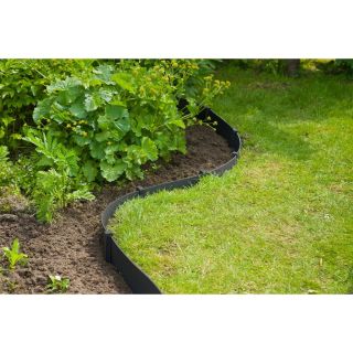 Комплект ограждения для сада Nature Garden H15 см x 10 м, с кольями, черный