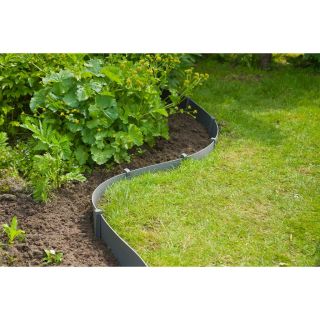 Комплект ограждения для сада Nature Garden H15 см x 10 м, с кольями, серый