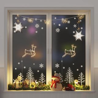 Jõulutuled Reindeer Silhouette 2 tk 35 LED Soe Valge