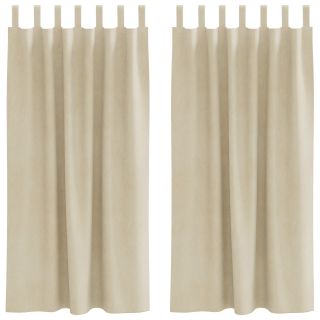 Mustad Kardinad Rippuvate Silmadega 2 tk Kreemjas Samet