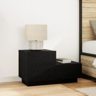 öökapp LED-valgustustega must tamm 100x36x49 cm