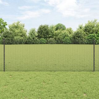 Keevitatud Traat Aed koos 11 U Postiga Hall 0.8x25 m Teras