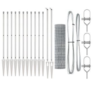 Euro Aed koos 13 Küünise Postiga 1.2x25 m Galvaniseeritud Terasest