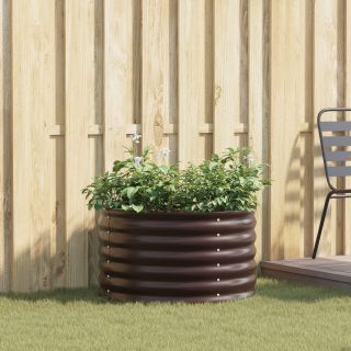 Aiapeenarde Pruun 80x80x44 cm Galvaniseeritud Teras