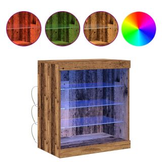 Kapp LED-valgustitega Vana puit 60,5x37x67 cm